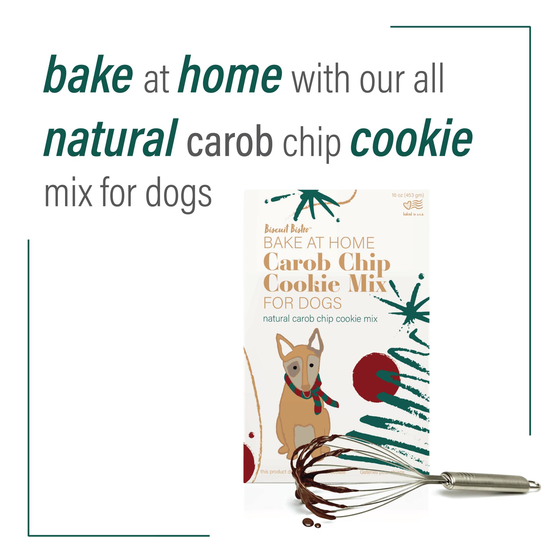 Bake at Home - Holiday - Carob Chip Cookie Mix for Dogs - Ruffingdales, Inc