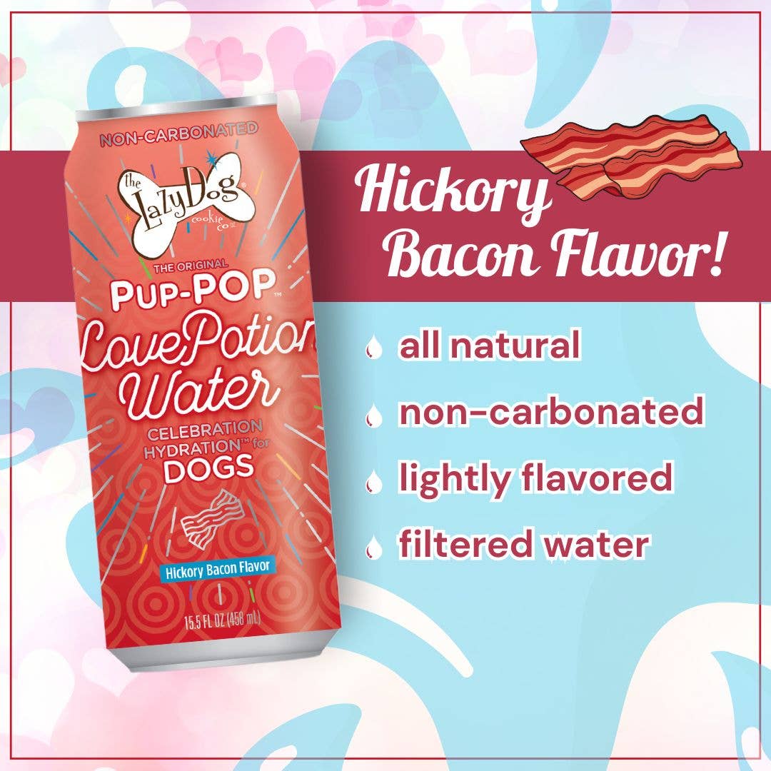 Pup - POP® Love Potion Water Hickory Bacon Flavor - Ruffingdales, Inc