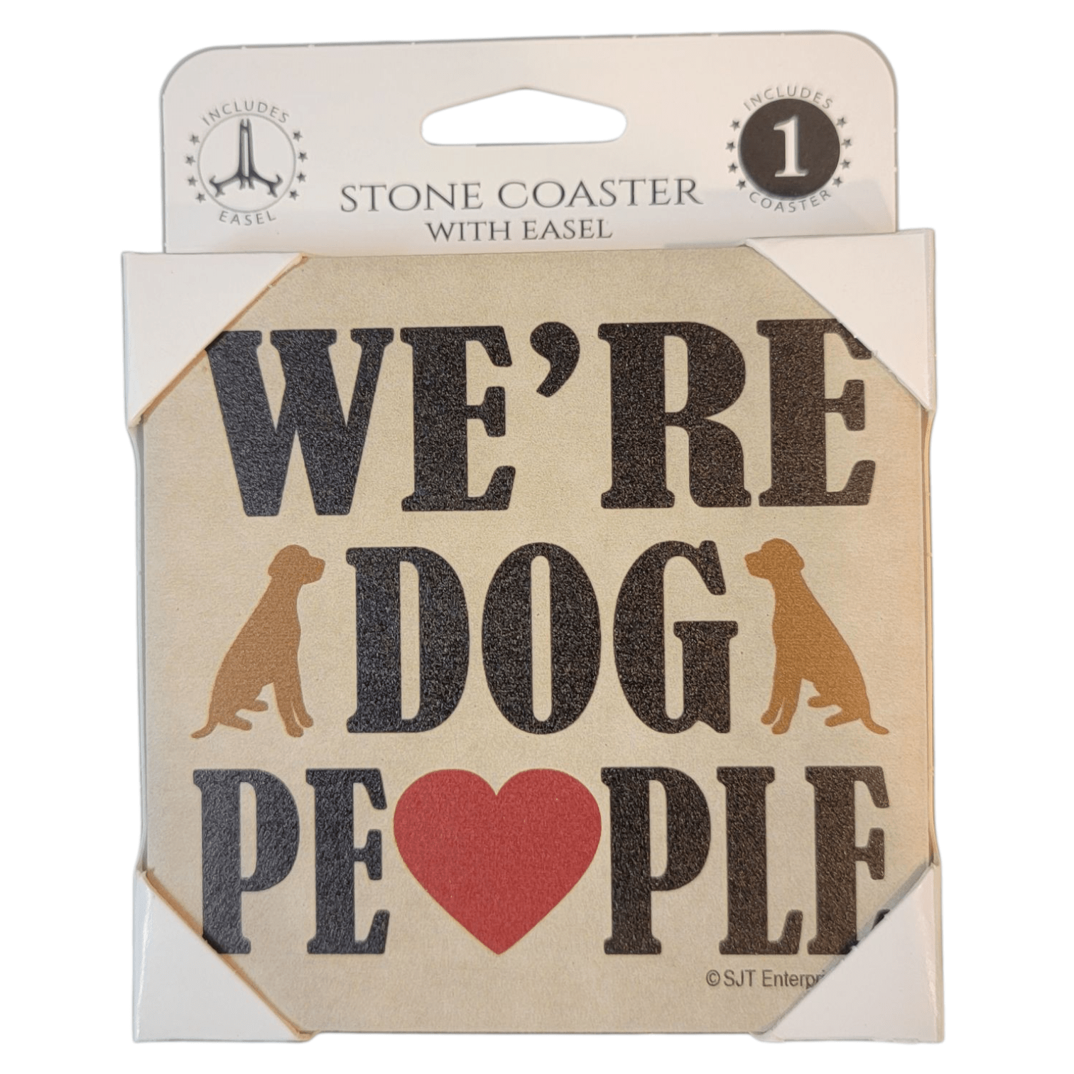 We're Dog People - 1 - pack - Coaster with Easel - Ruffingdales, Inc