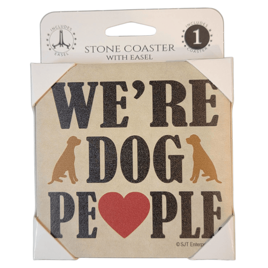 We're Dog People - 1 - pack - Coaster with Easel - Ruffingdales, Inc