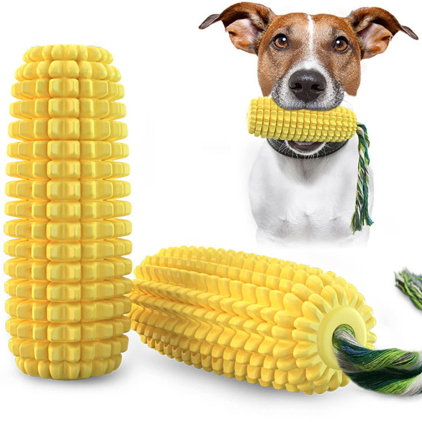 Corn Stick Dental Squeaker Chew Toy