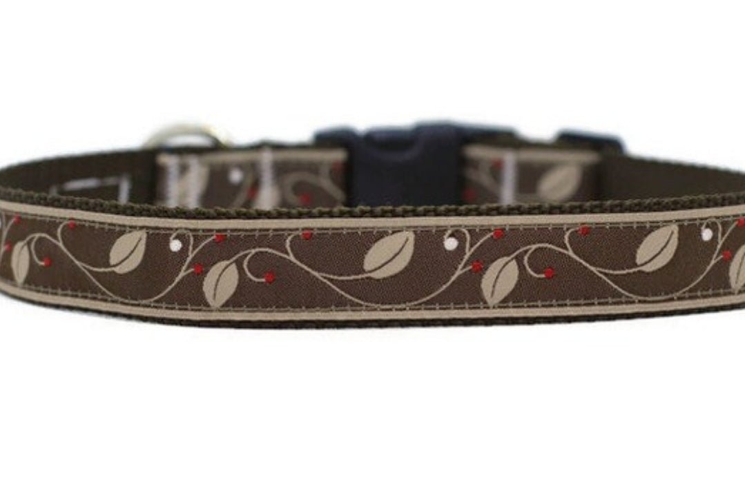 Brown Leaves Collar - 1" - Ruffingdales, Inc