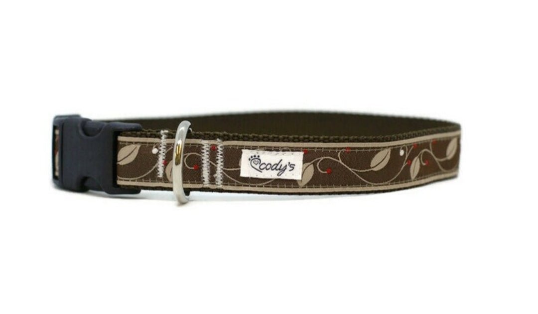 Brown Leaves Collar - 1" - Ruffingdales, Inc