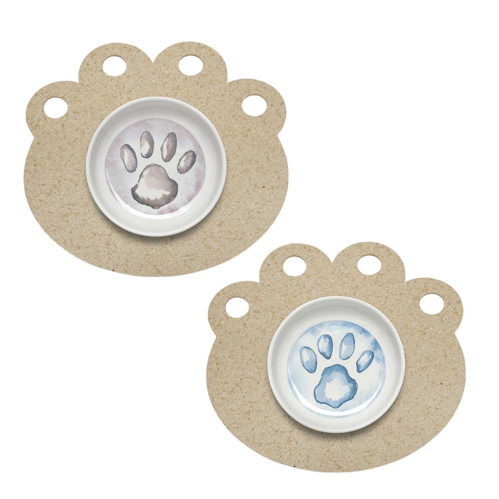 Pet Bowl | Gift Set Watercolor Paws - Ruffingdales, Inc