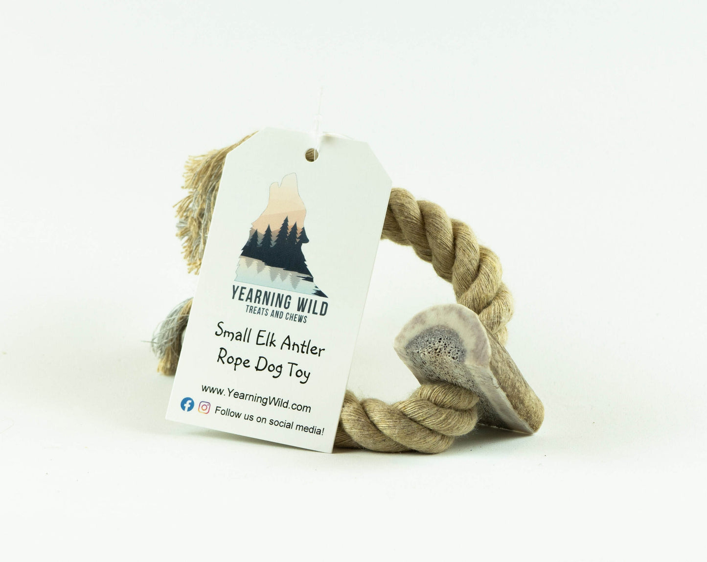 Elk Antler Rope Toy - Small