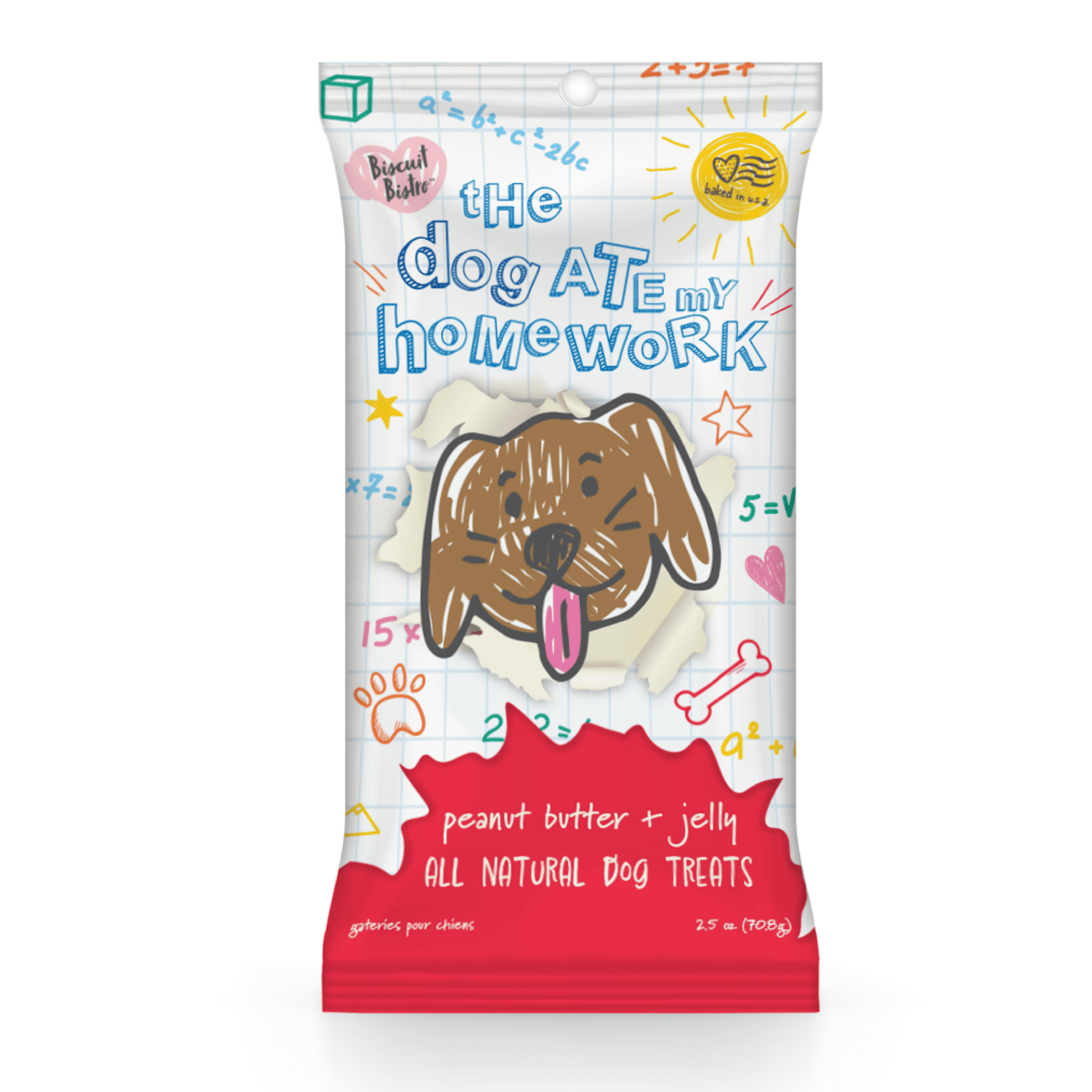 Snack Pack - The Dog Ate My Homework - 2.5oz - Peanut Butter & Jelly - Ruffingdales, Inc